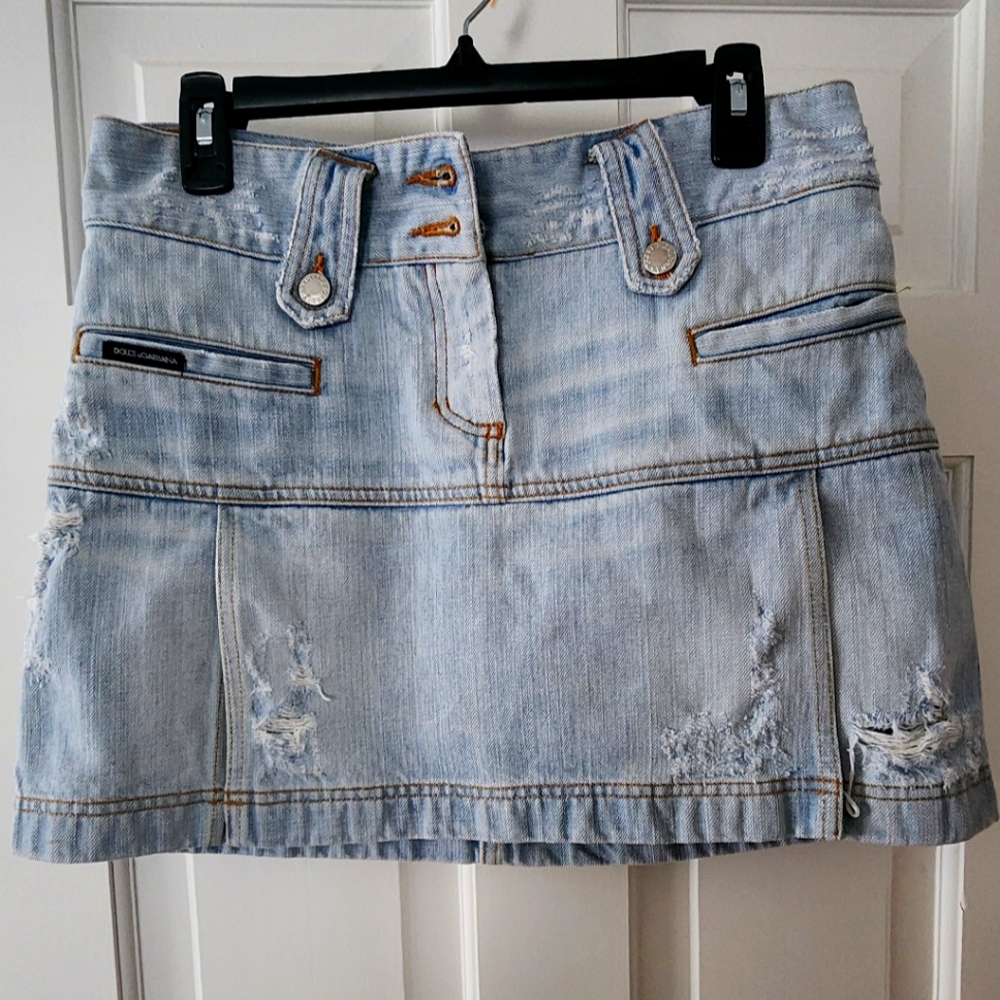 DOLCE & GABBANA JEANS MINI SKIRT